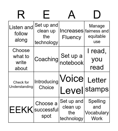 Chapter 6 and 7 Bingo Card