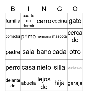 Ch. 2 Review Bingo Card