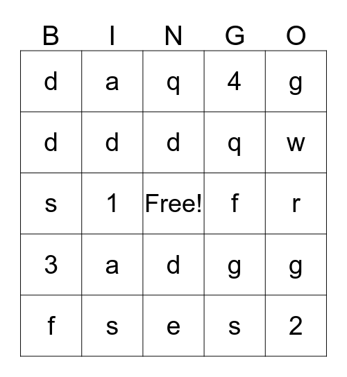 Nonverbal Communication Bingo Card