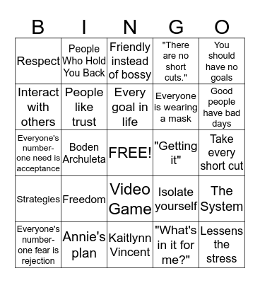 You Either Get It Or You Don't Bingo Card