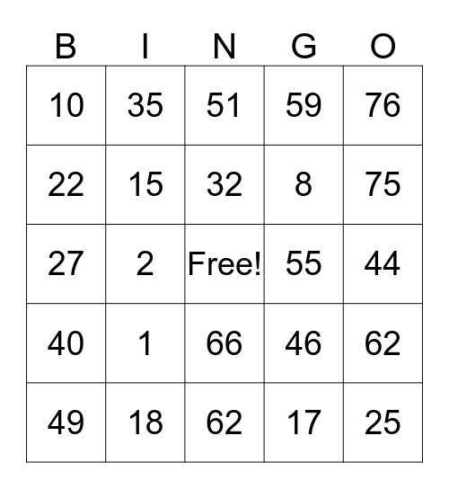 HALLOWEEN BINGO Card