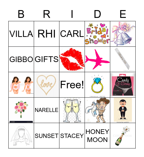 Rhi's Hens Bingo Card