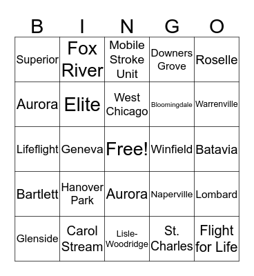 EMS Bingo Card