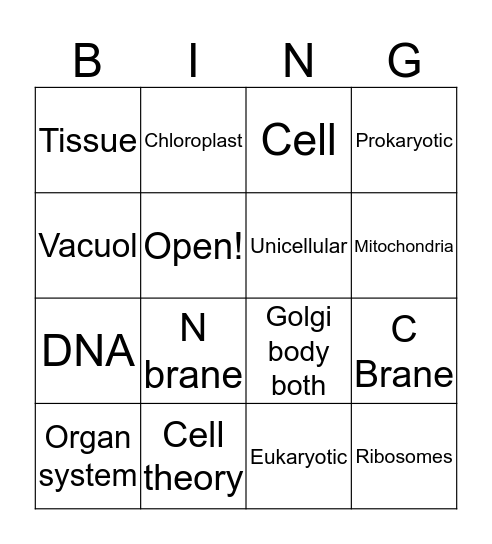 Help Bingo Card