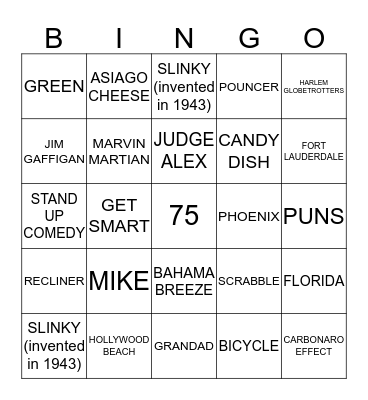 HAPPY 75TH BIRTHDAY! Bingo Card