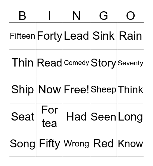 Bingo Card