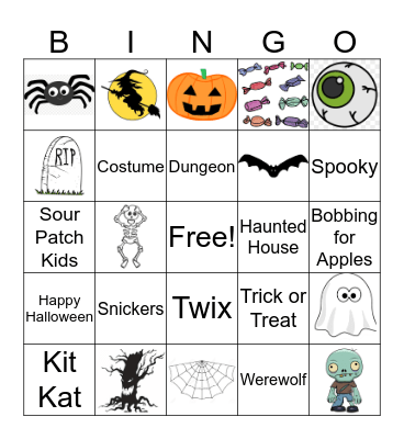 Halloween Bingo Card