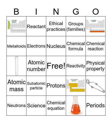 Science Bingo Card