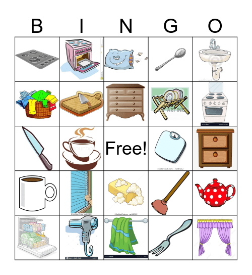 House items Bingo Card