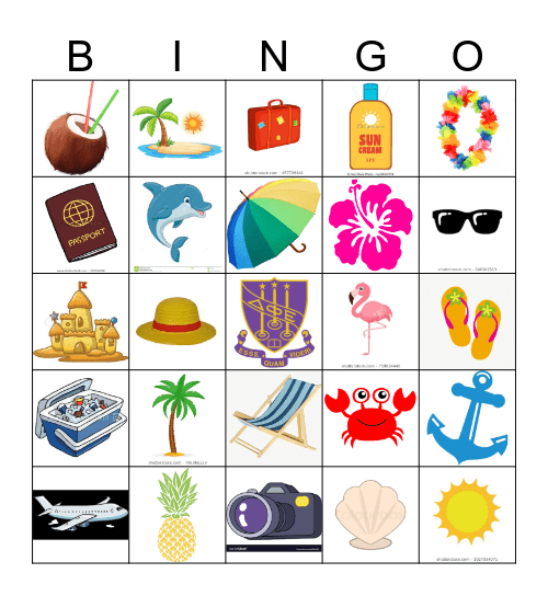 Passport to Paradise Bingo Card