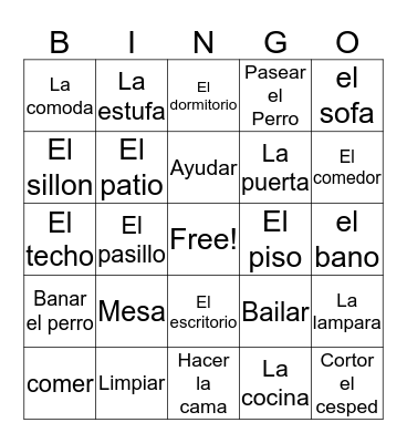 Corey Bingo Card