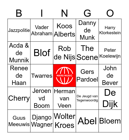 Hollands Bingo Card
