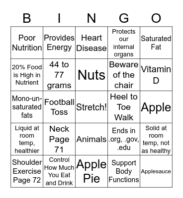SKINNEY ON FAT  BINGO Card