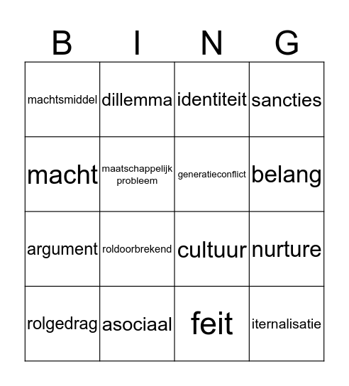 Bingo Card