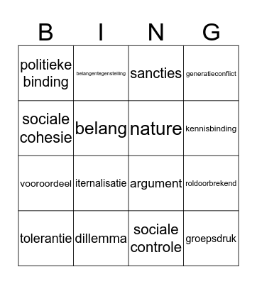 Bingo Card