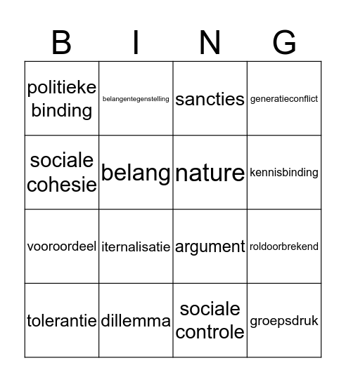 Bingo Card