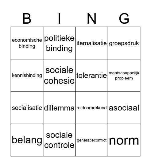 Bingo Card