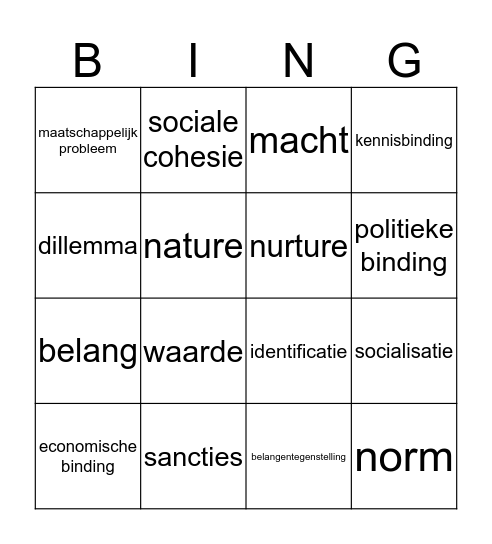 Bingo Card