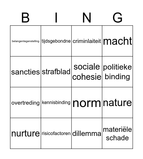 Bingo Card