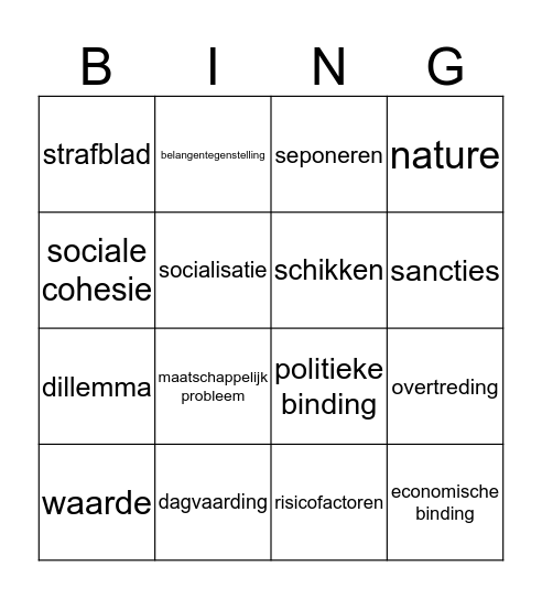 Bingo Card