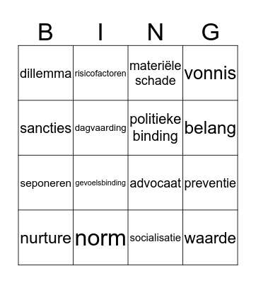 Bingo Card