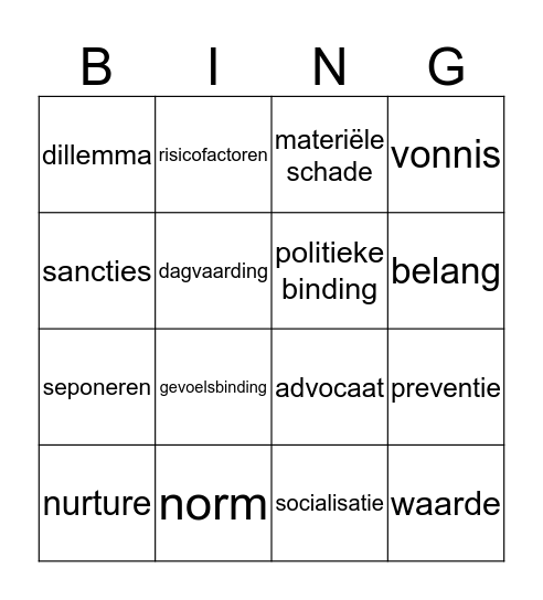 Bingo Card