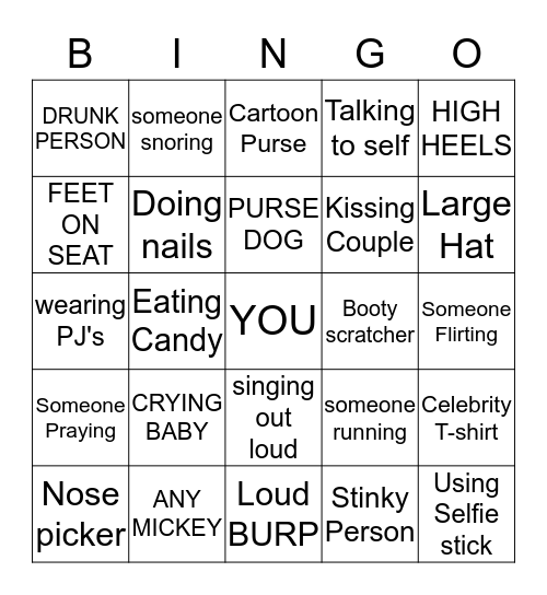 BLAST OFF Bingo Card