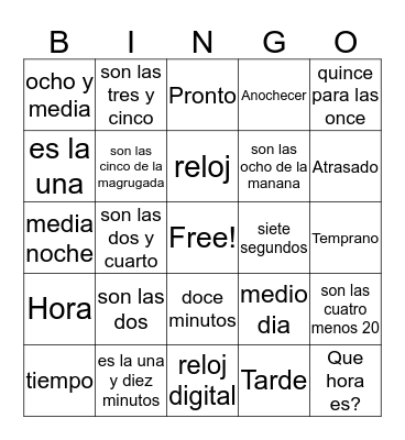 Time Marches On & On Bingo Card