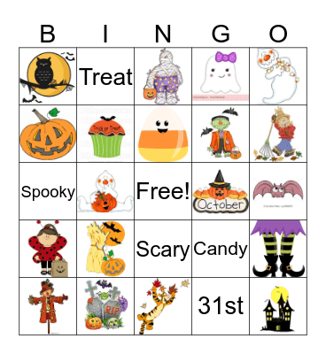 Halloween Bingo Card
