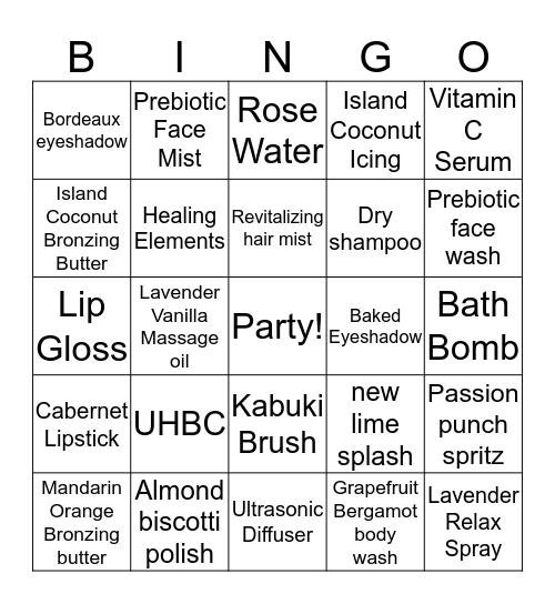Bingo with Kortney’s Beauties Bingo Card