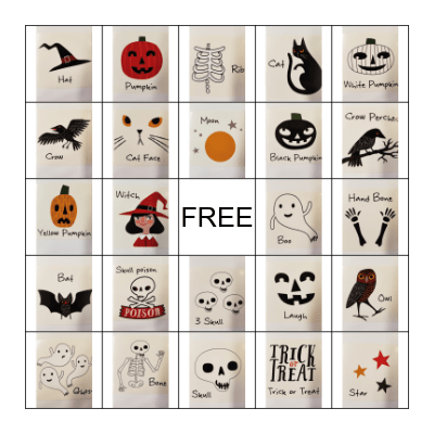 Halloween Bingo Card