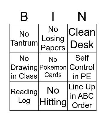 Mayjor's Challenge Bingo Card