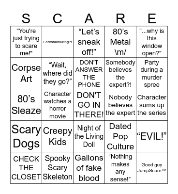 Round 2 Bingo Card