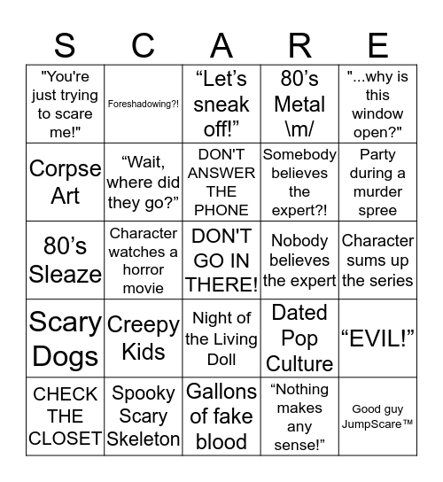 Round 2 Bingo Card