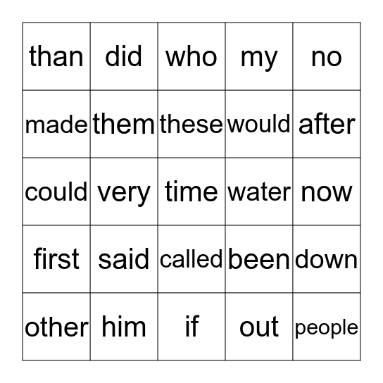 Bingo Card