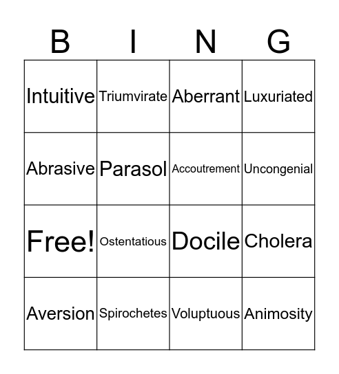Chosen by a Horse Bingo Card