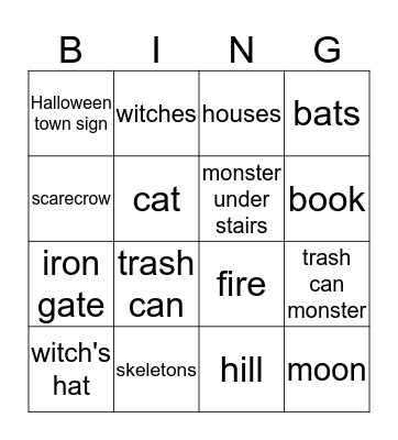 Halloween Bingo Card