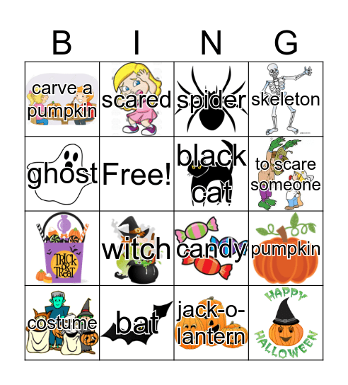 Halloween Bingo Card