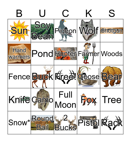 Big Bucks Bingo Card