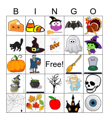 Halloween Bingo Card
