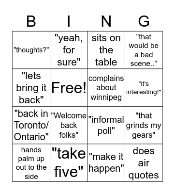 Dr. Hauseman Bingo Card