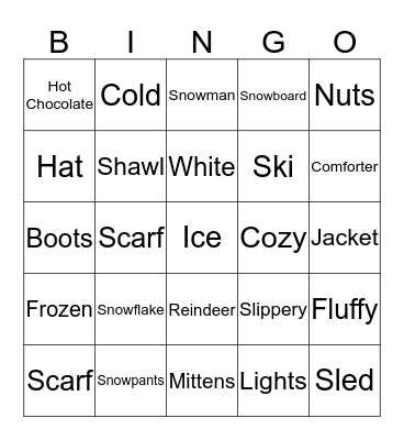 Winter Bingo Card