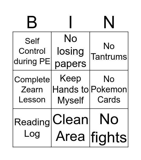 Rapheal's Challenge Bingo Card