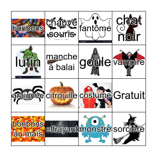 Bingo d'Halloween Bingo Card