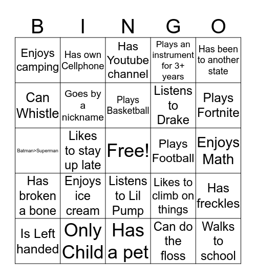 Bingo Card