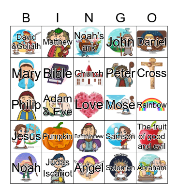 BIBLE Bingo ! Bingo Card