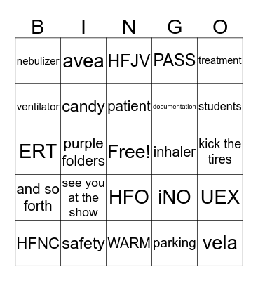 RC Week Huddle Bingo Card