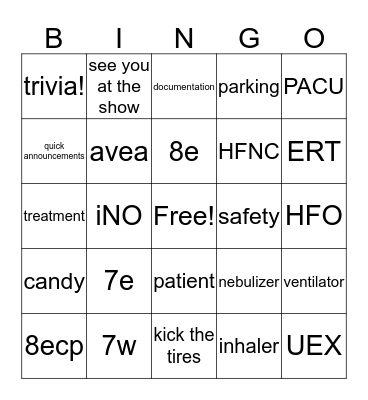 RC Week Huddle Bingo Card