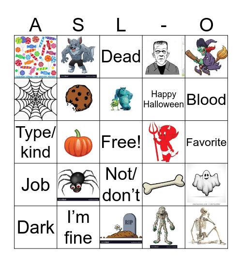 Lesson 5 Fall words Bingo Card
