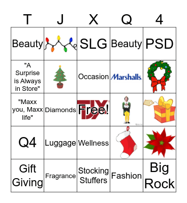 Accessories & Beauty Q4 Bingo Card